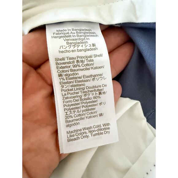 J.Crew Factory | NWOT | Straight-fit flex chino pant in Blue | Sz 33x32 - Picture 9 of 10